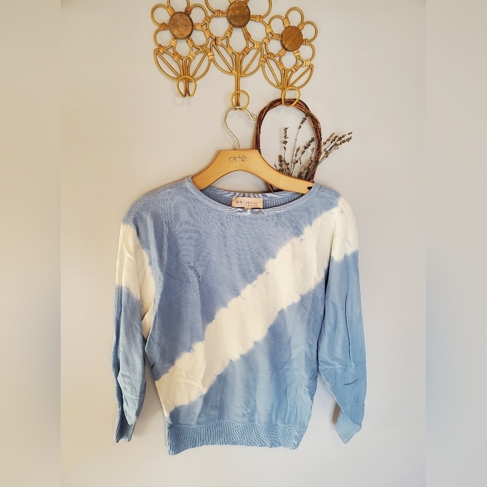 Blue and White Sweater
